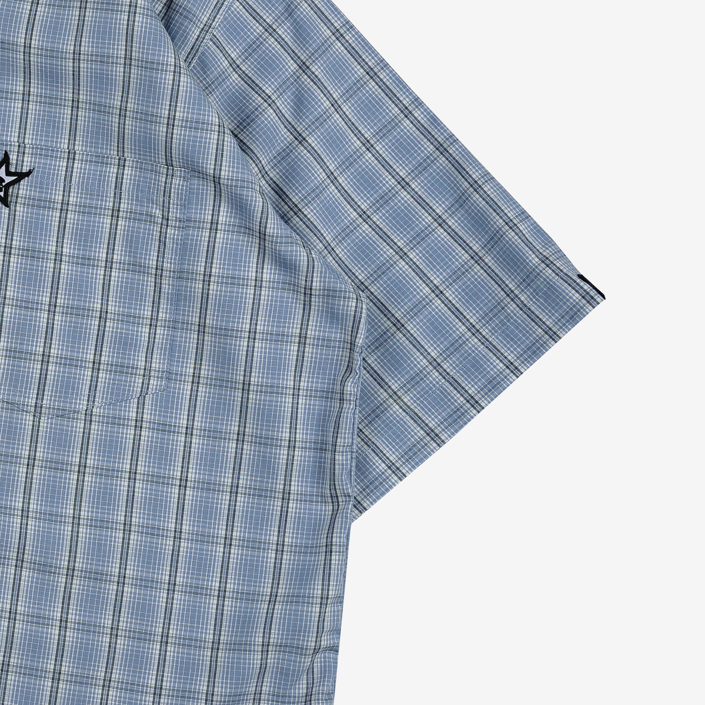 METRO PLAID SHIRT DUSTY BLUE