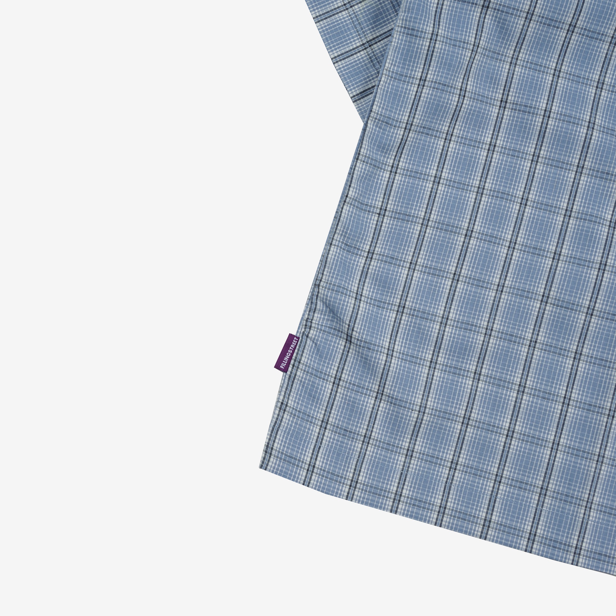 METRO PLAID SHIRT DUSTY BLUE