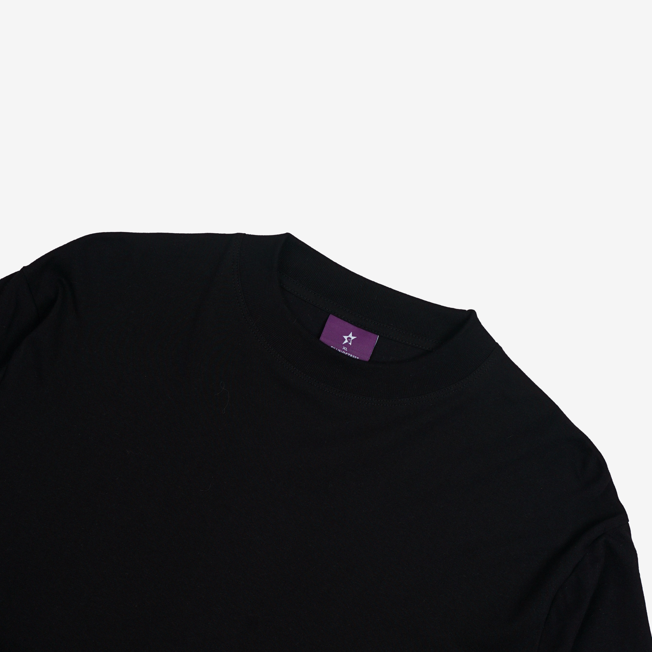 SCATTERED LAYERED POLKA WAFFLE LONG SLEEVE BLACK