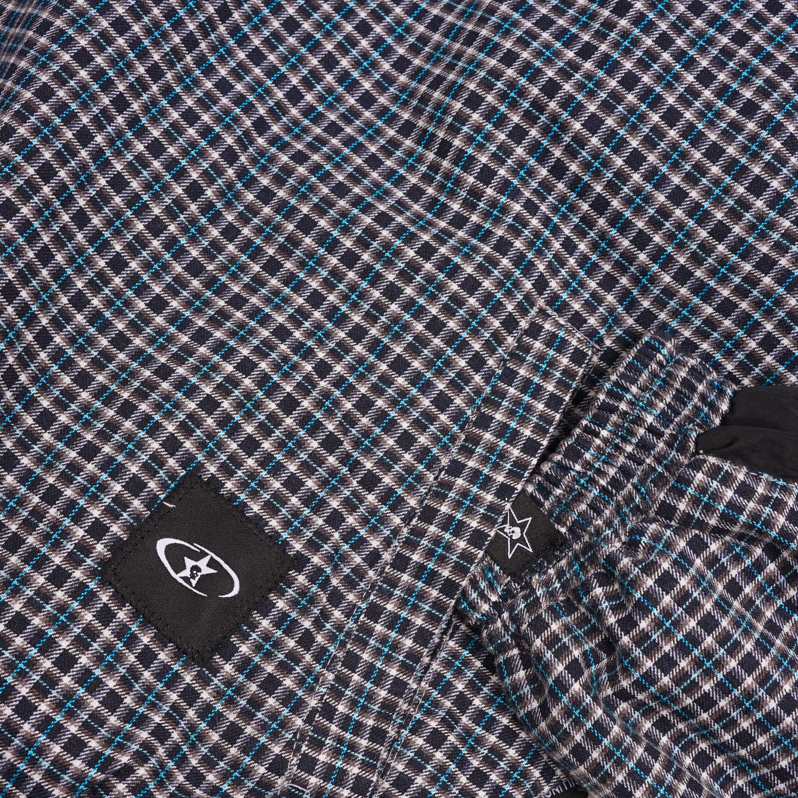 CAMDEN REVERSIBLE PLAID TRACKSUIT JACKET BLUE