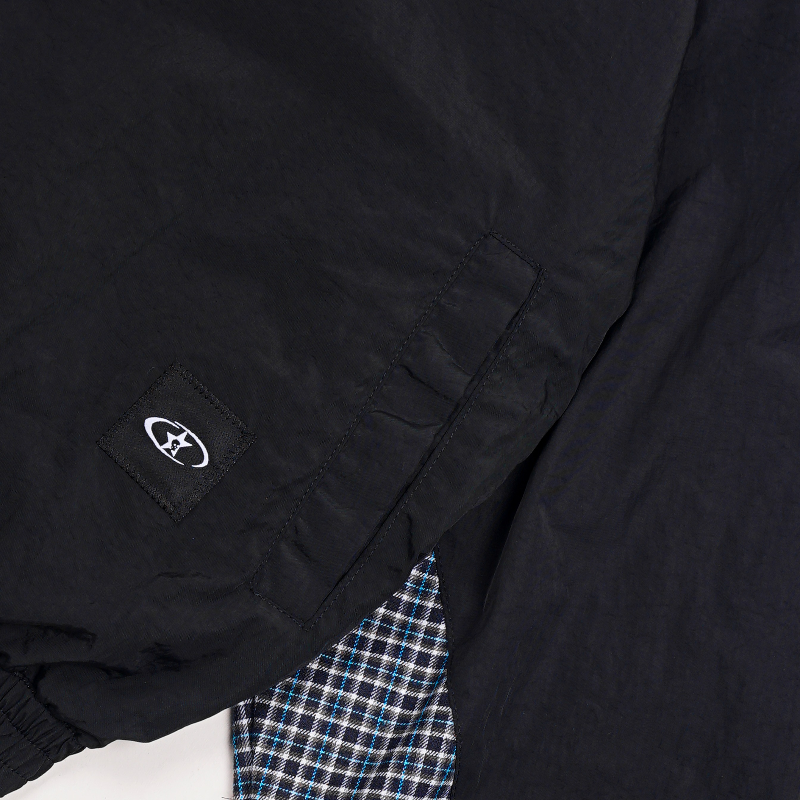 CAMDEN REVERSIBLE PLAID TRACKSUIT JACKET BLUE