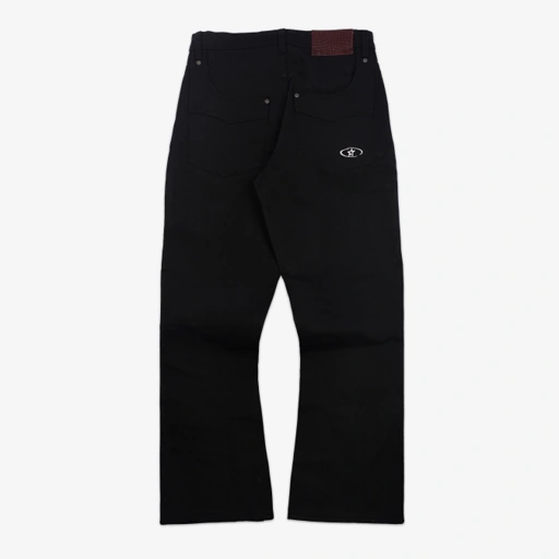 Image of ELYSYNE RAW DENIM FLARE BLACK