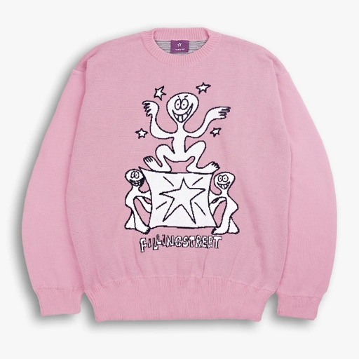 Image of Fillingstreet x Sloppy - Knitwear - My Weird Pink