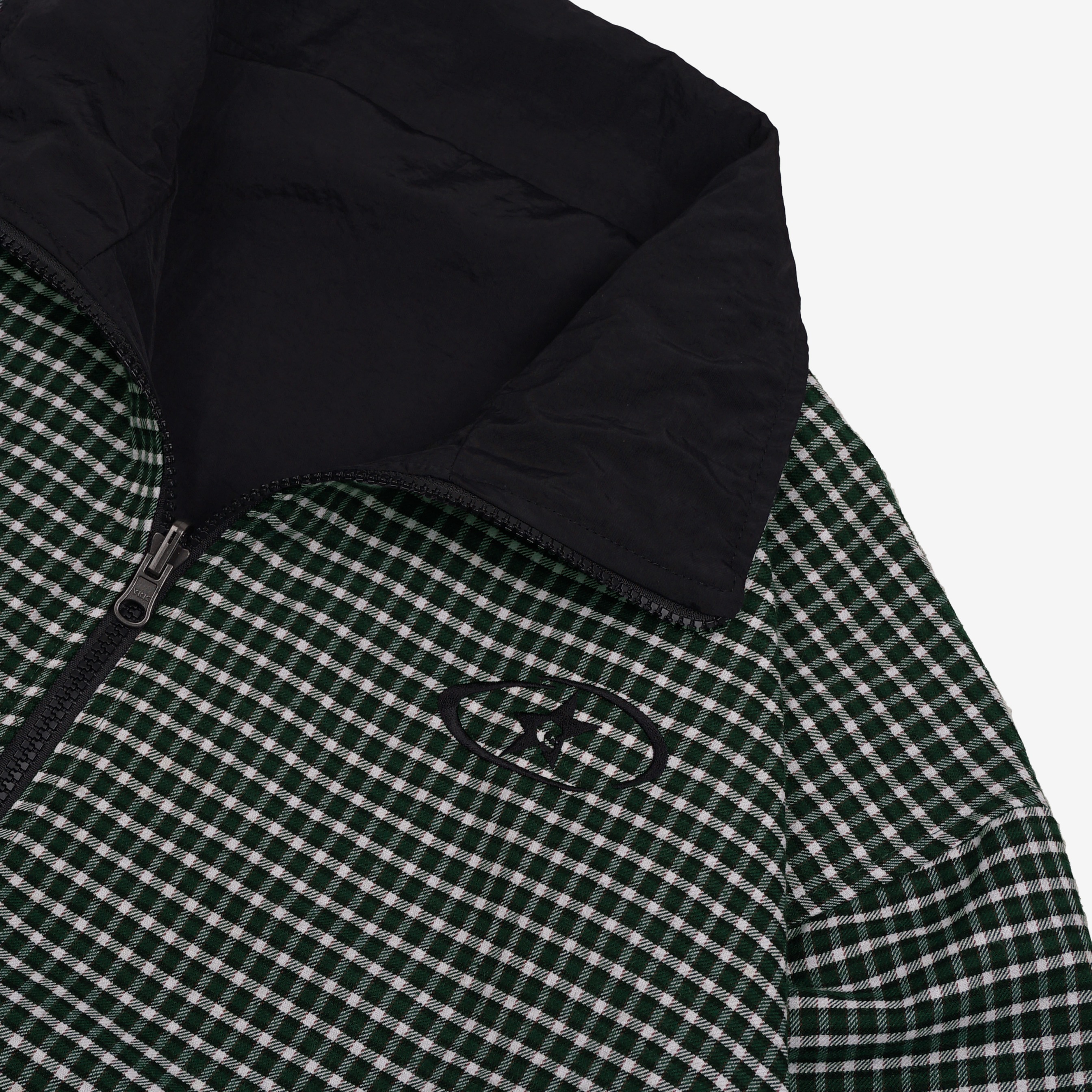 CAMDEN REVERSIBLE PLAID TRACKSUIT JACKET GREEN
