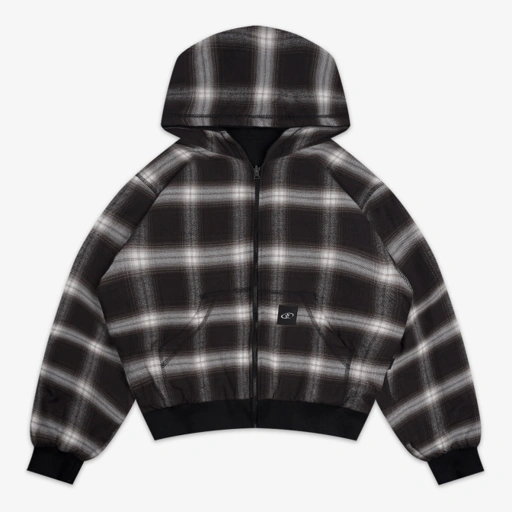 Image of PETTS REVERSIBLE ZIP HOODIE BROWN
