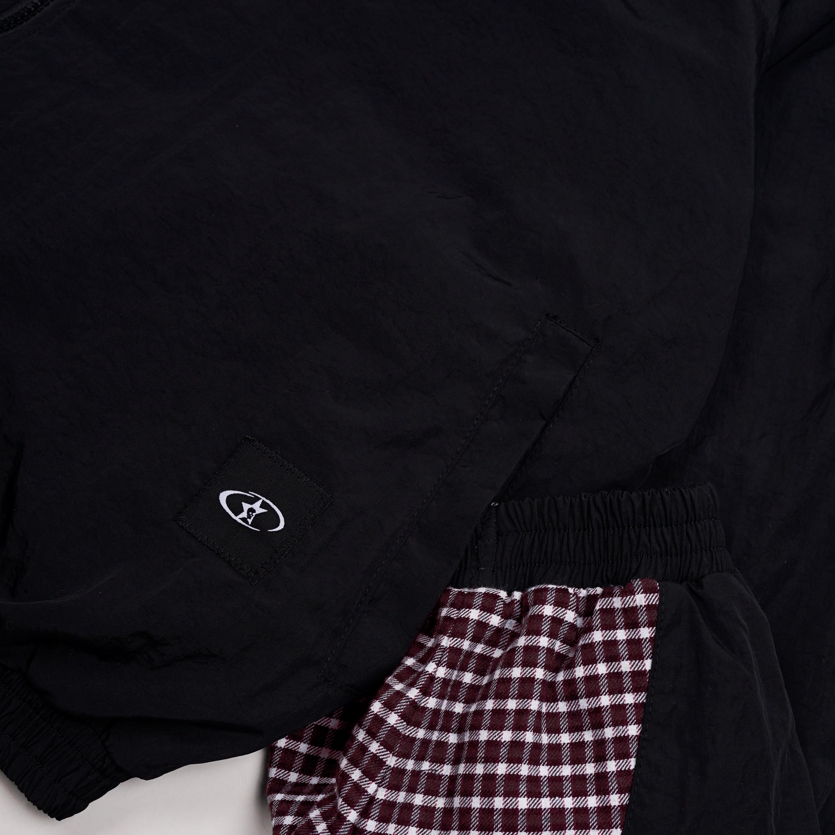 CAMDEN REVERSIBLE PLAID TRACKSUIT JACKET RED