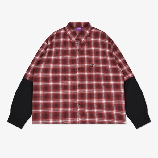 Image of MERRA LAYERED FLANNEL SHIRT