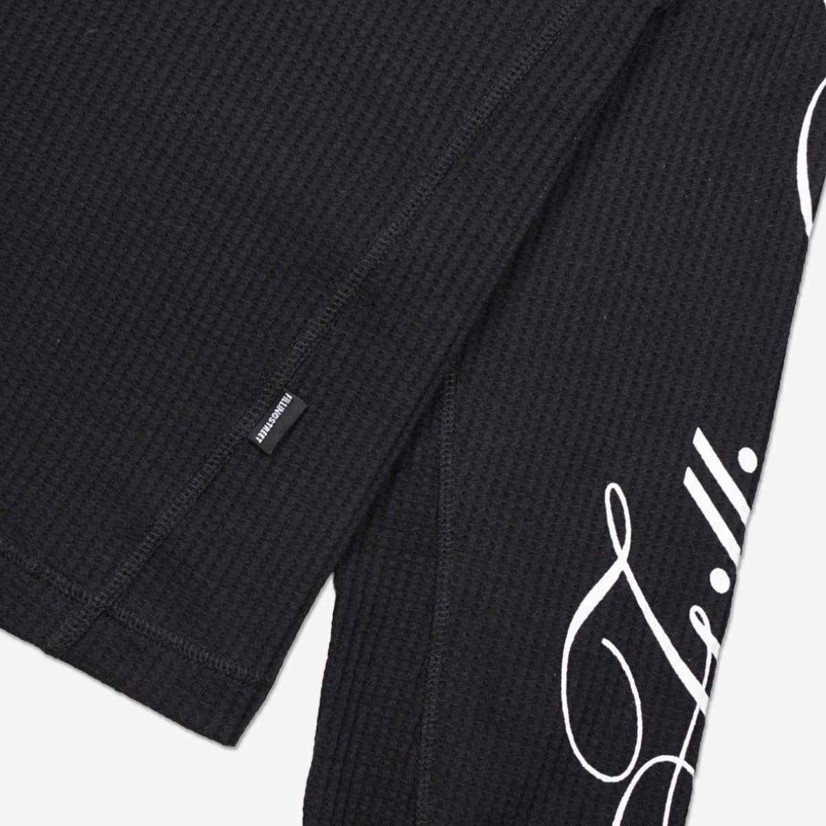 STEAT WAFFLE LONG SLEEVE BLACK