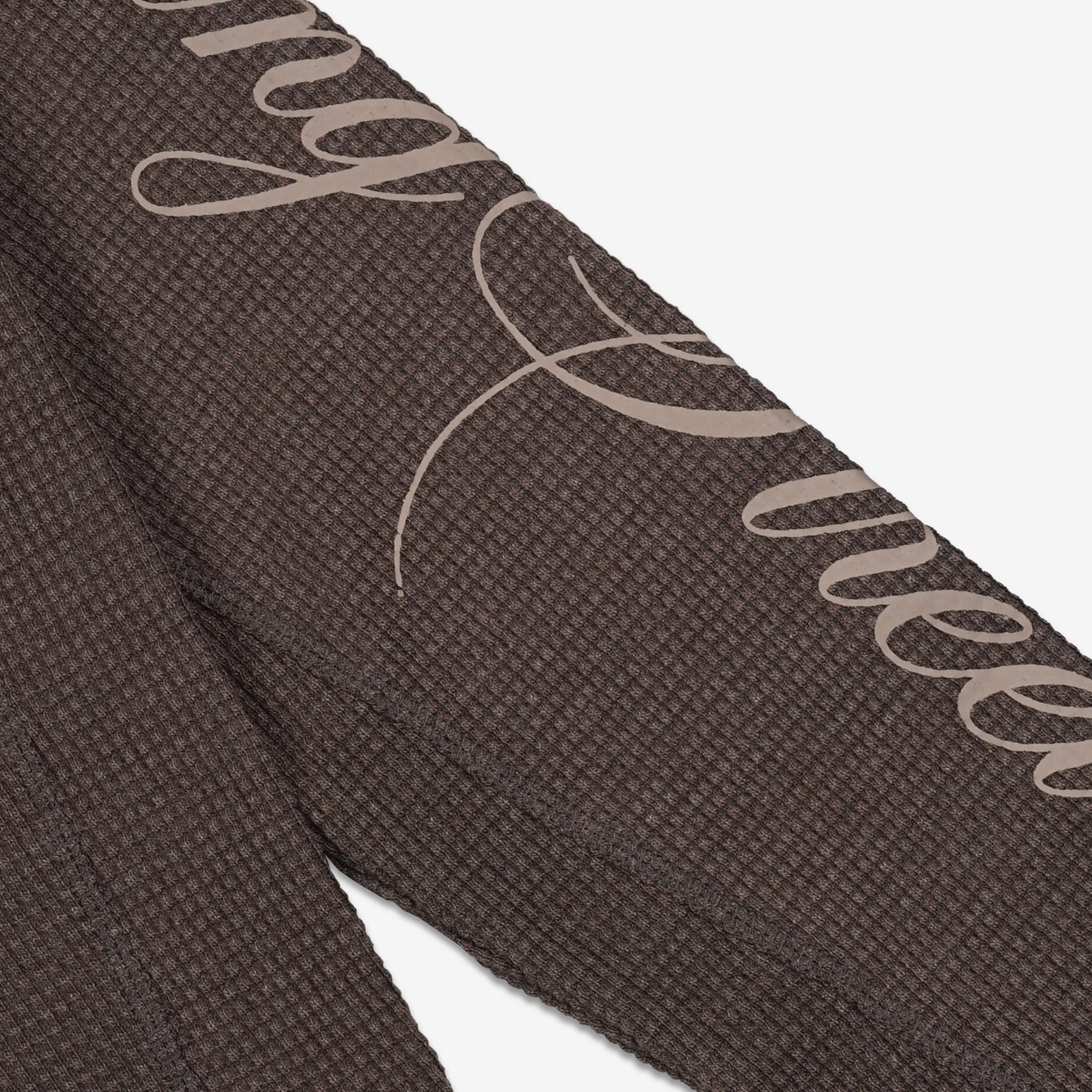 STEAT WAFFLE LONG SLEEVE BROWN