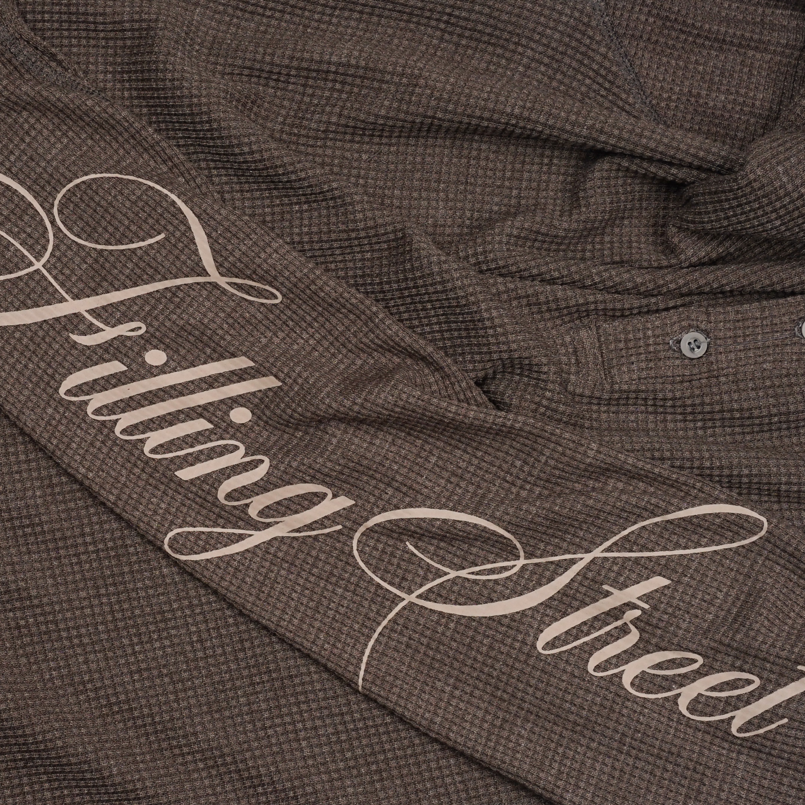STEAT WAFFLE LONG SLEEVE BROWN