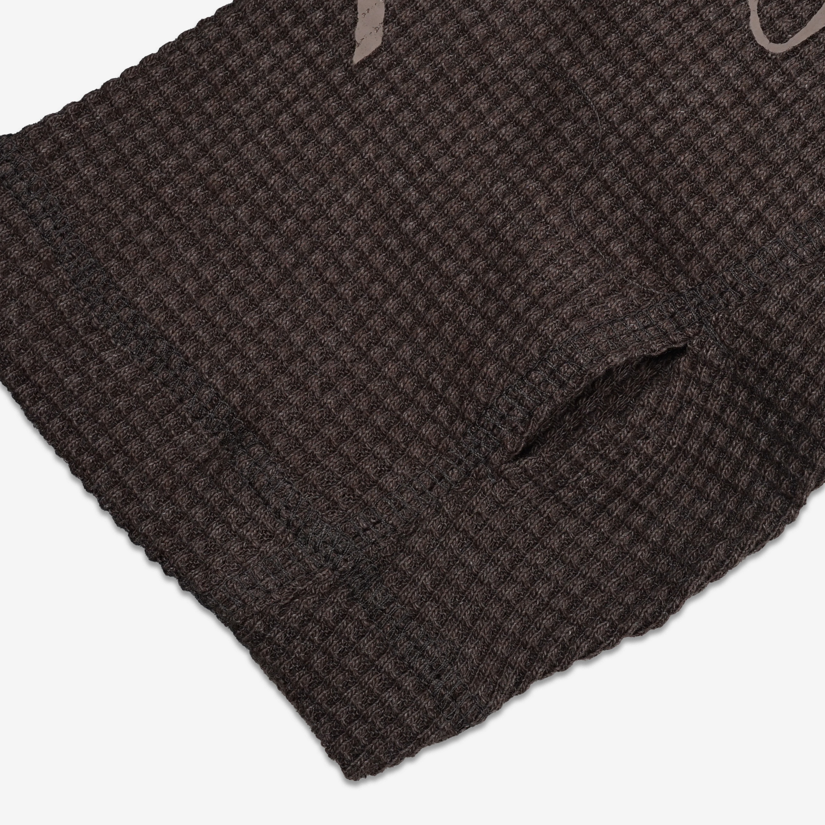 STEAT WAFFLE LONG SLEEVE BROWN