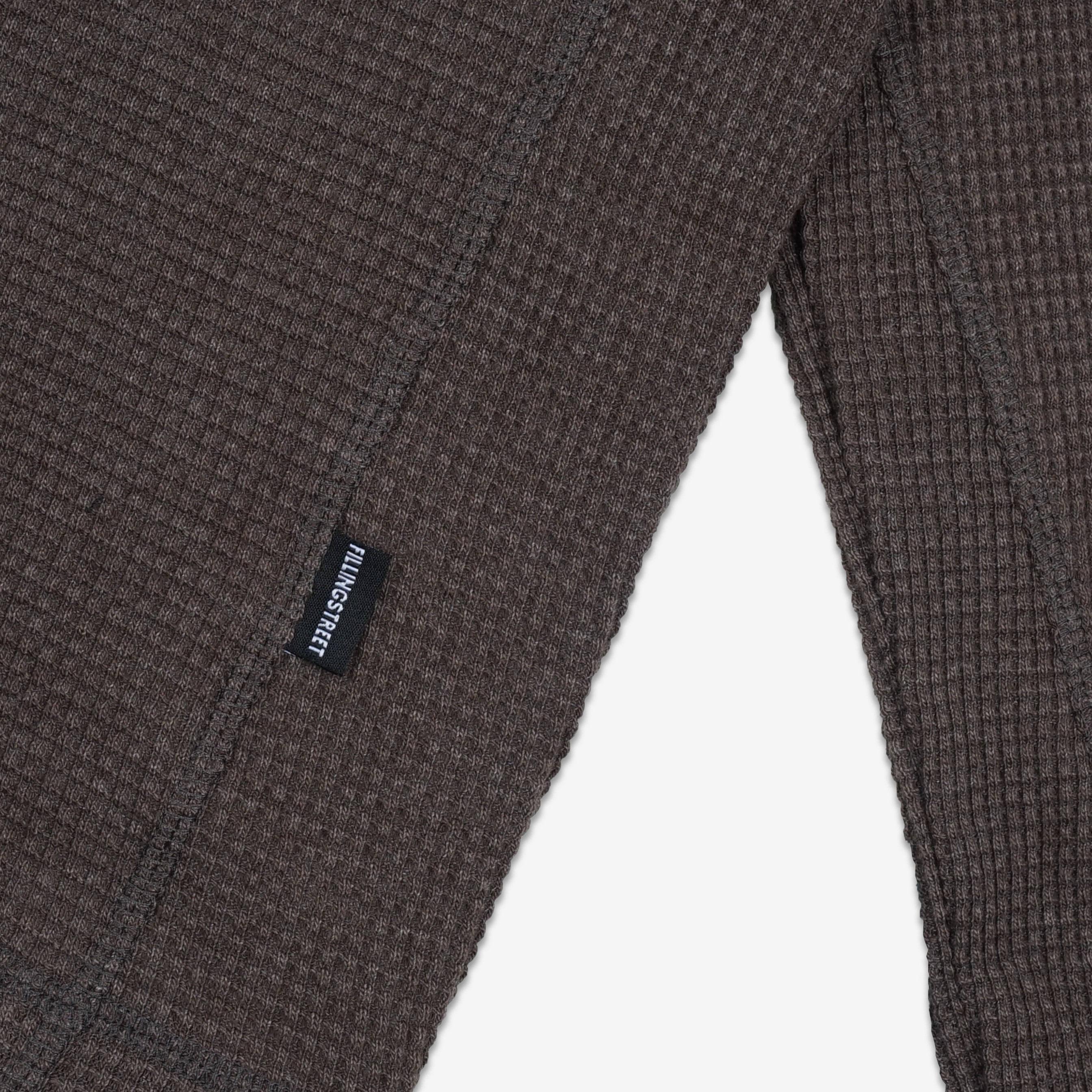 STEAT WAFFLE LONG SLEEVE BROWN