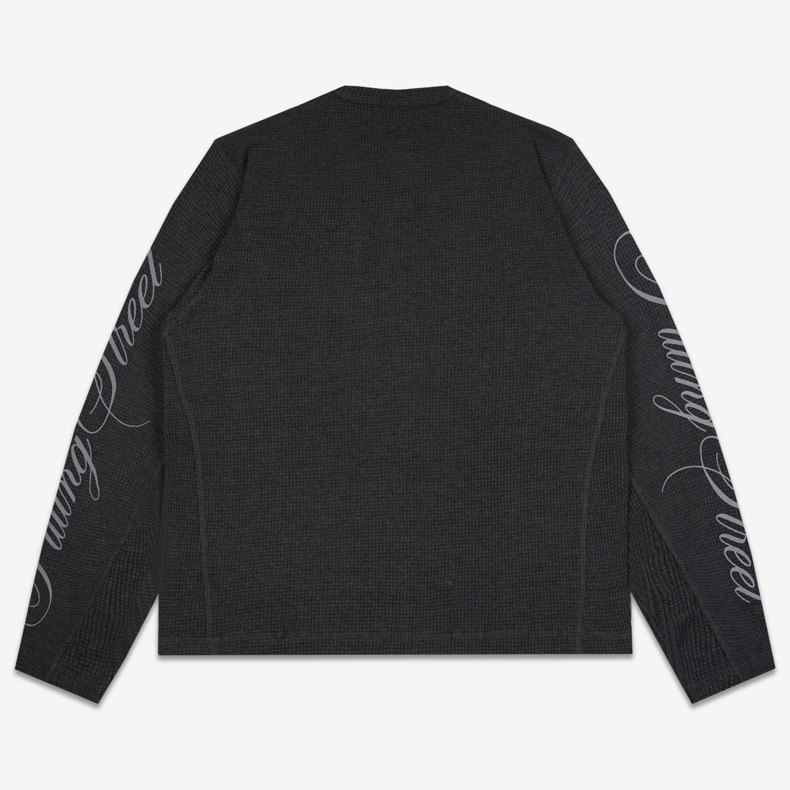 STEAT WAFFLE LONG SLEEVE DARK GREY