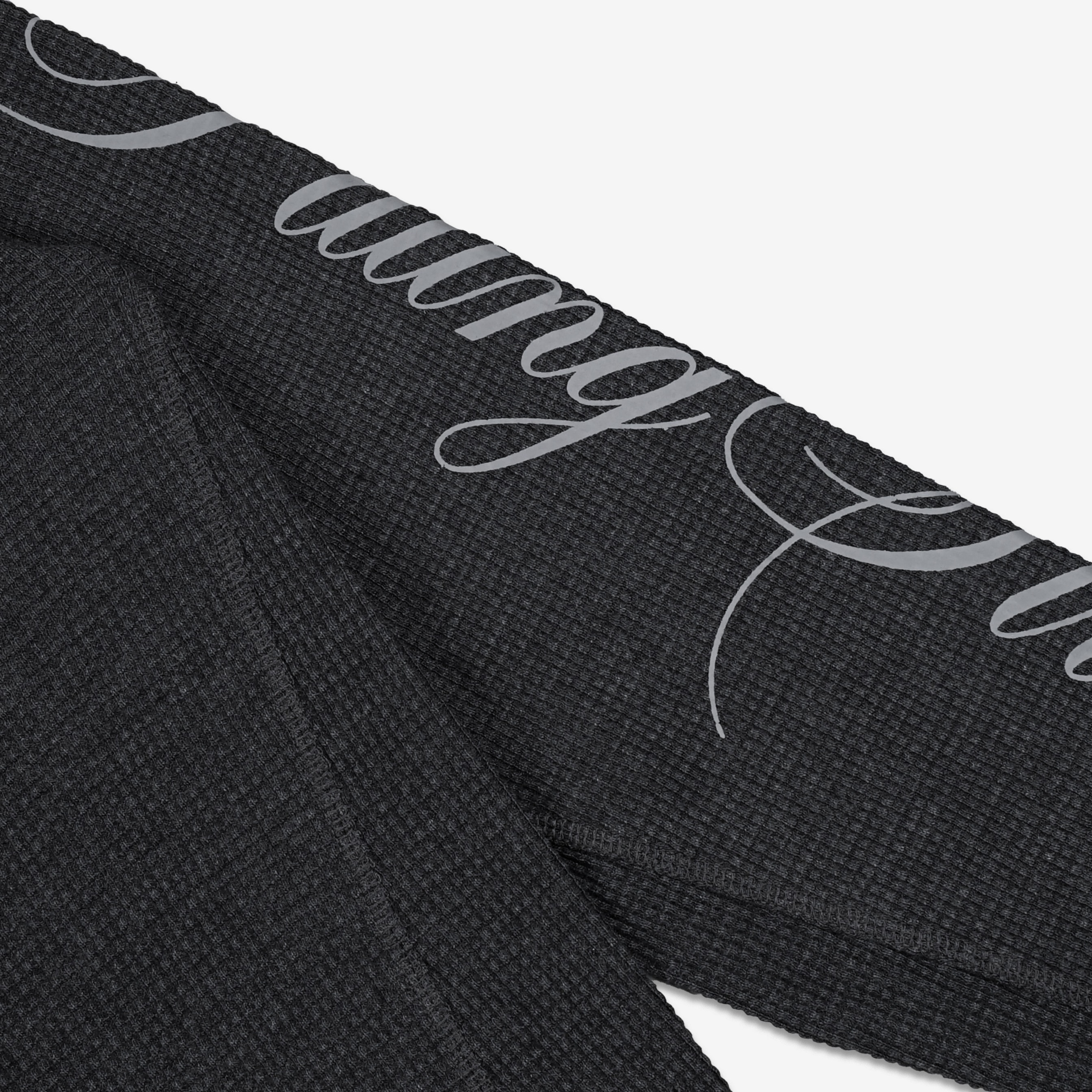 STEAT WAFFLE LONG SLEEVE DARK GREY