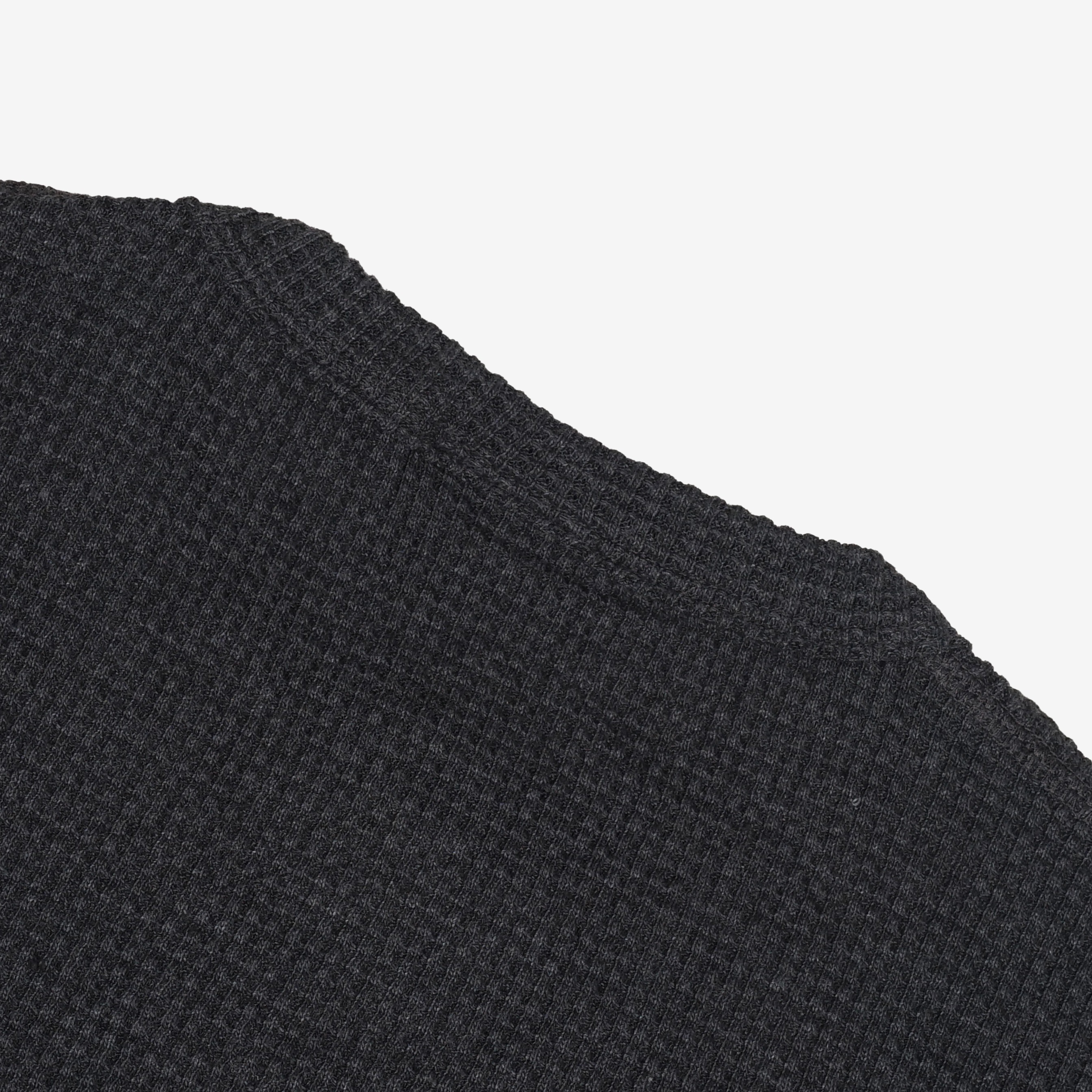 STEAT WAFFLE LONG SLEEVE DARK GREY