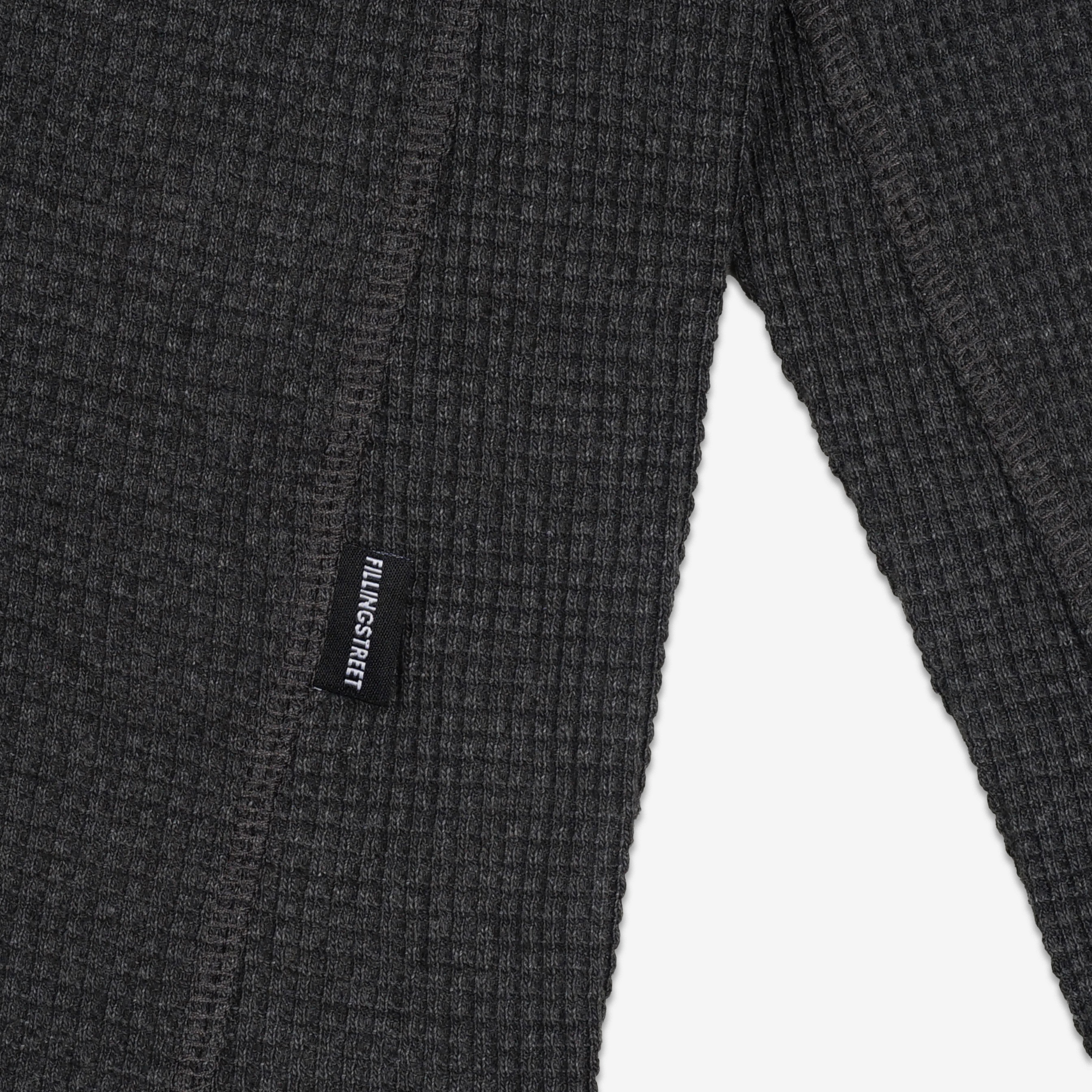 STEAT WAFFLE LONG SLEEVE DARK GREY