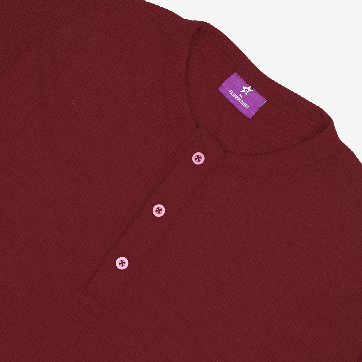 STEAT WAFFLE LONG SLEEVE RED