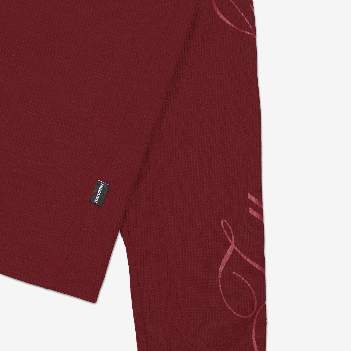 STEAT WAFFLE LONG SLEEVE RED