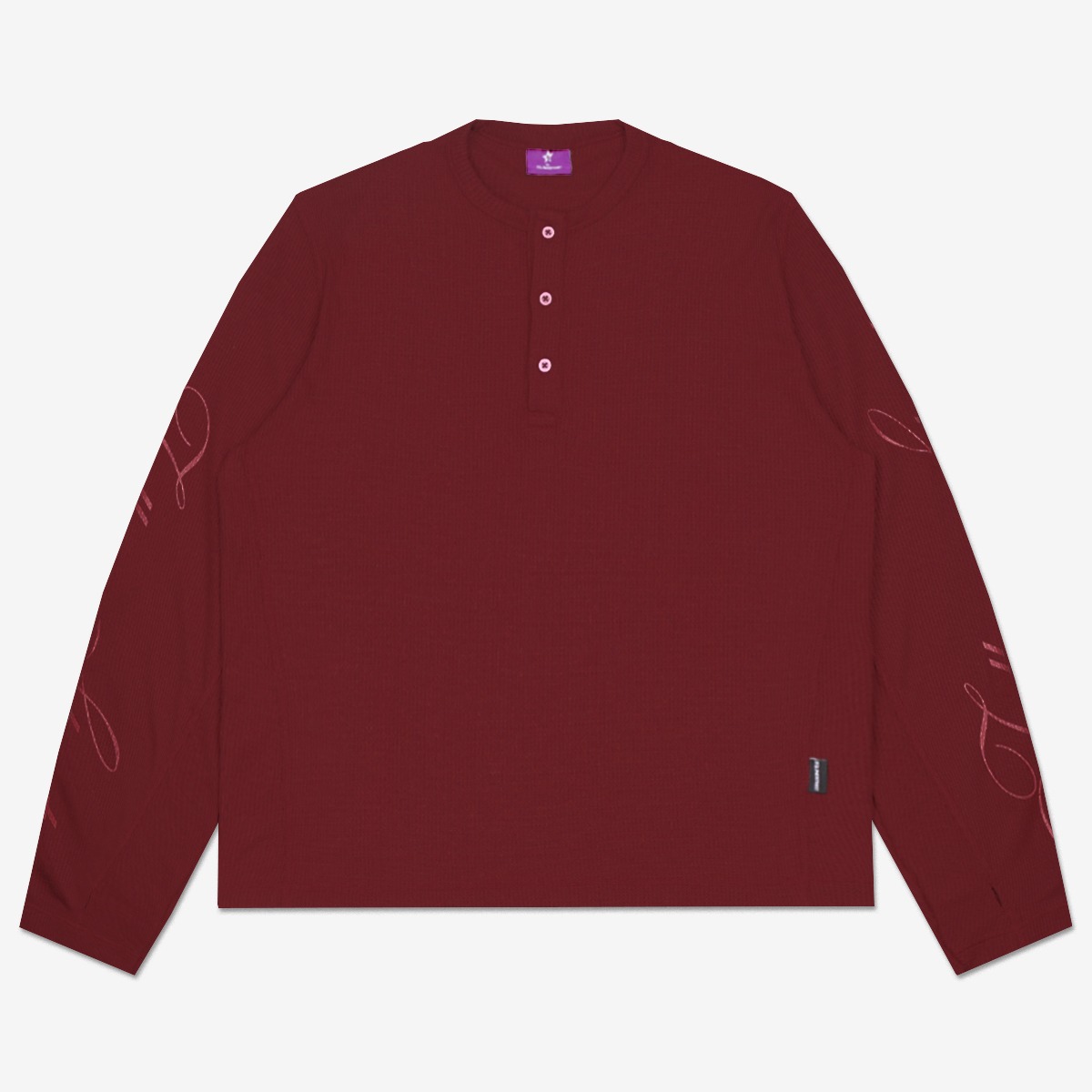 STEAT WAFFLE LONG SLEEVE RED