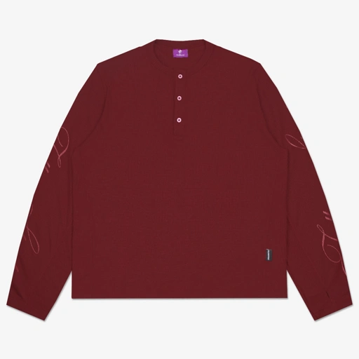 Image of STEAT WAFFLE LONG SLEEVE RED