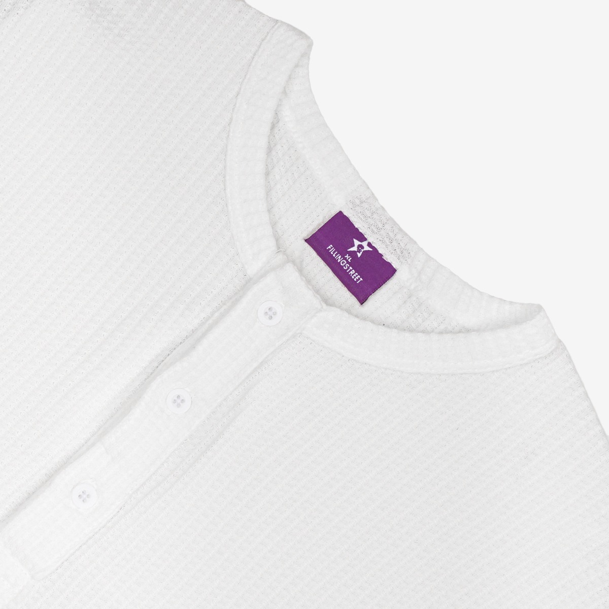 STEAT WAFFLE LONG SLEEVE WHITE