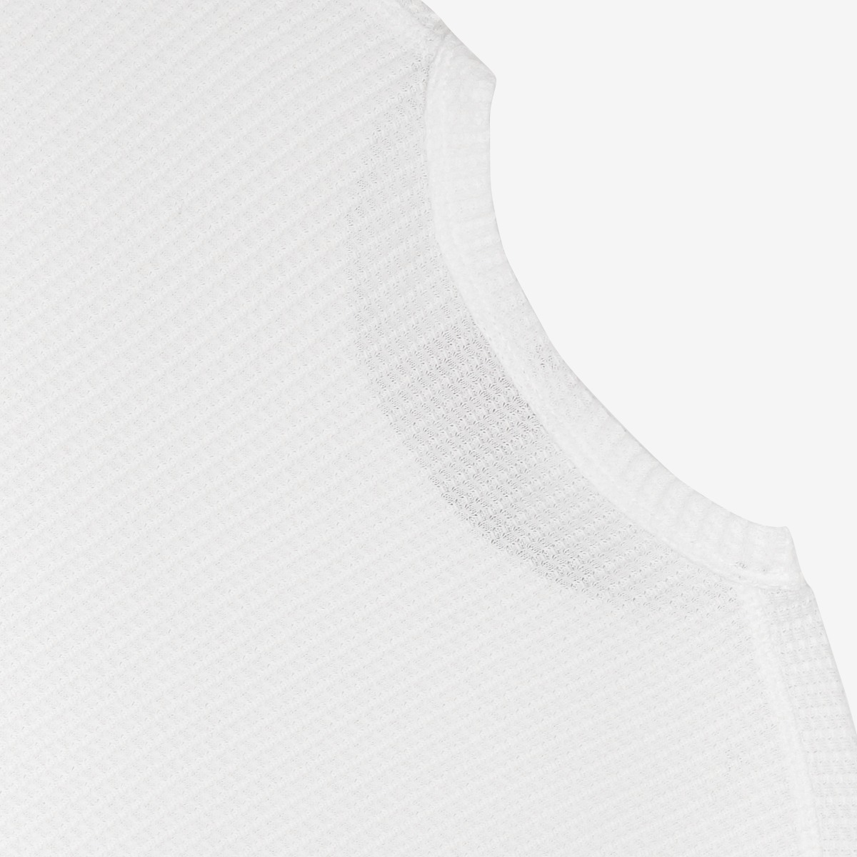 STEAT WAFFLE LONG SLEEVE WHITE