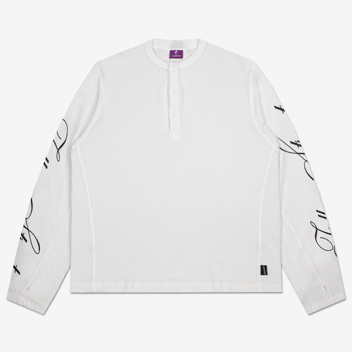 STEAT WAFFLE LONG SLEEVE WHITE