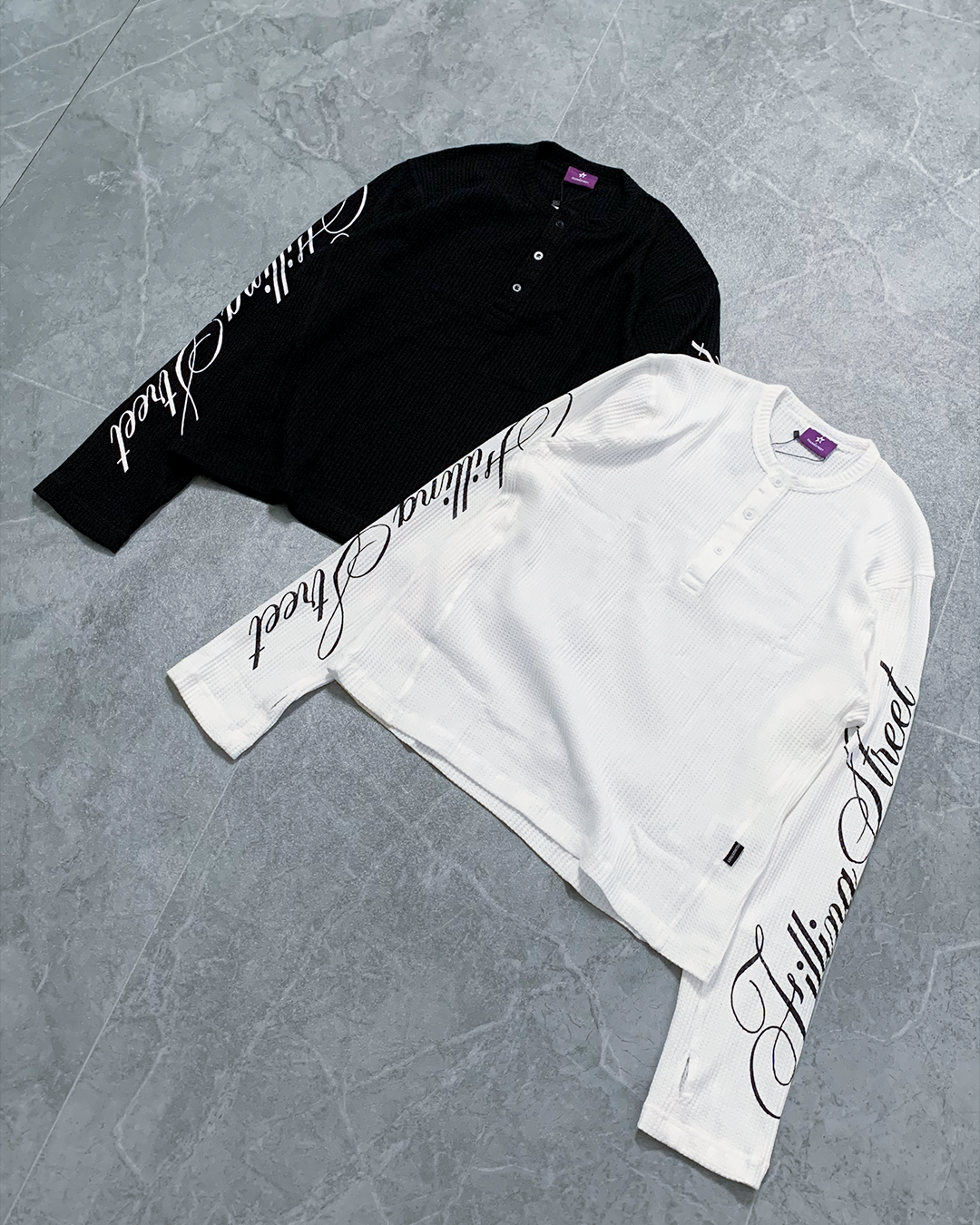STEAT WAFFLE LONG SLEEVE WHITE