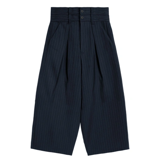 Image of Pleated Trouser Fillingstreet - Outta Navy