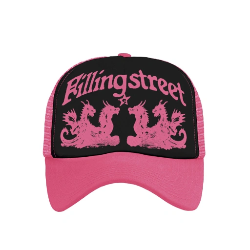 Image of Trucker Hat Fillingstreet - Crest Dragon Pink
