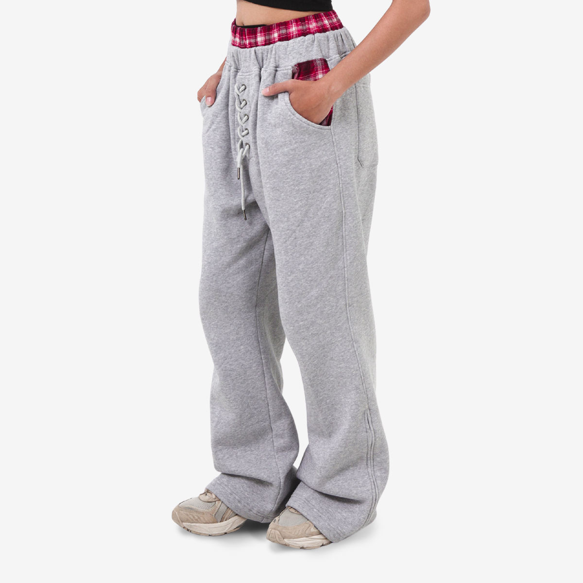VEIL FLARE SWEATPANTS MISTY