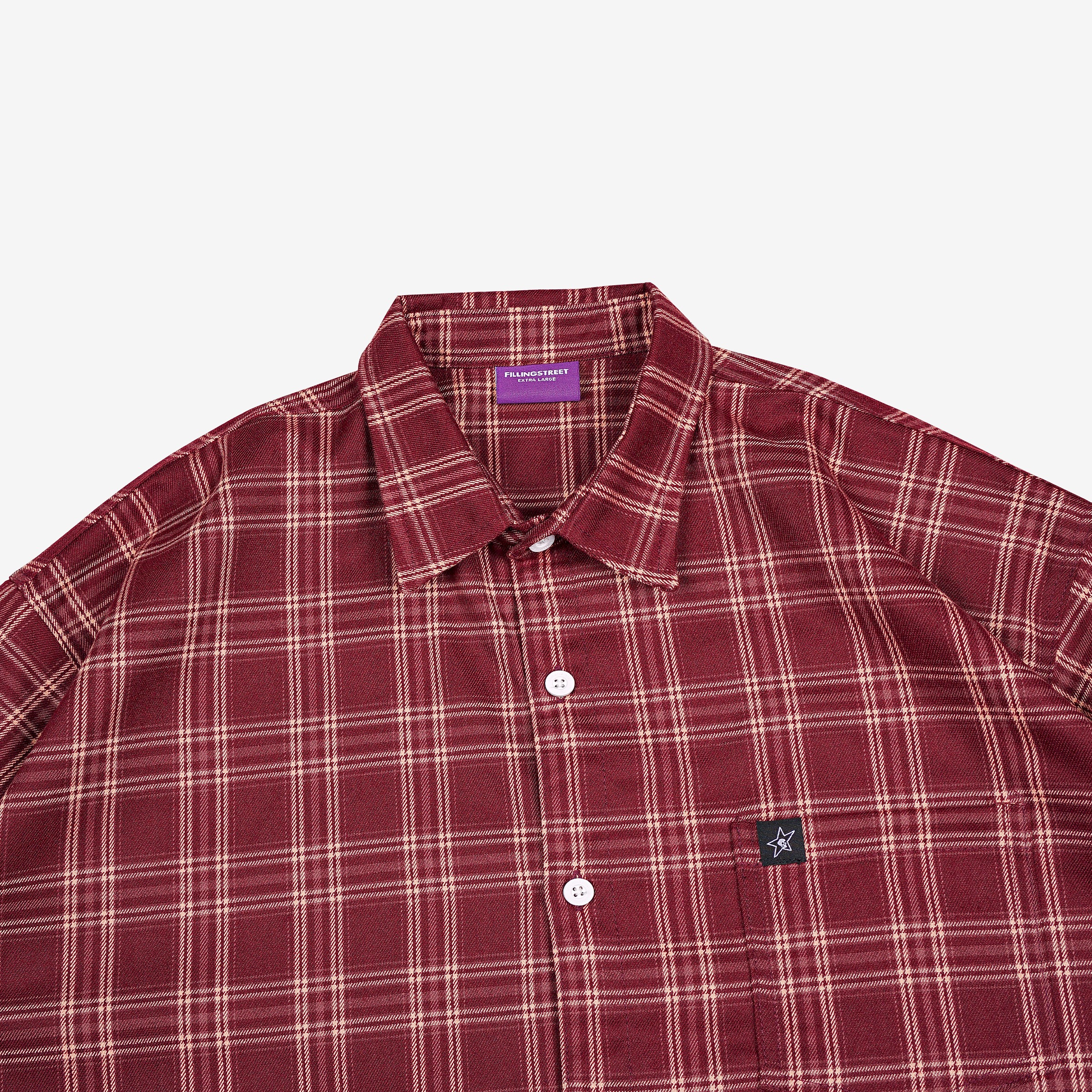 HACKNEY FLANNEL SHIRT BERGUNDY