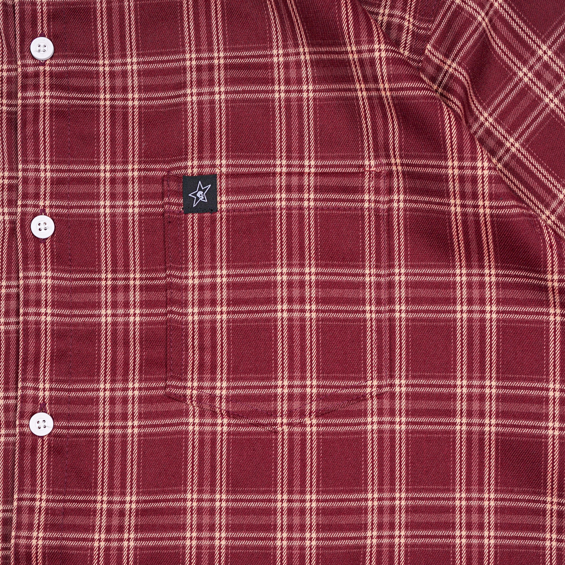 HACKNEY FLANNEL SHIRT BERGUNDY