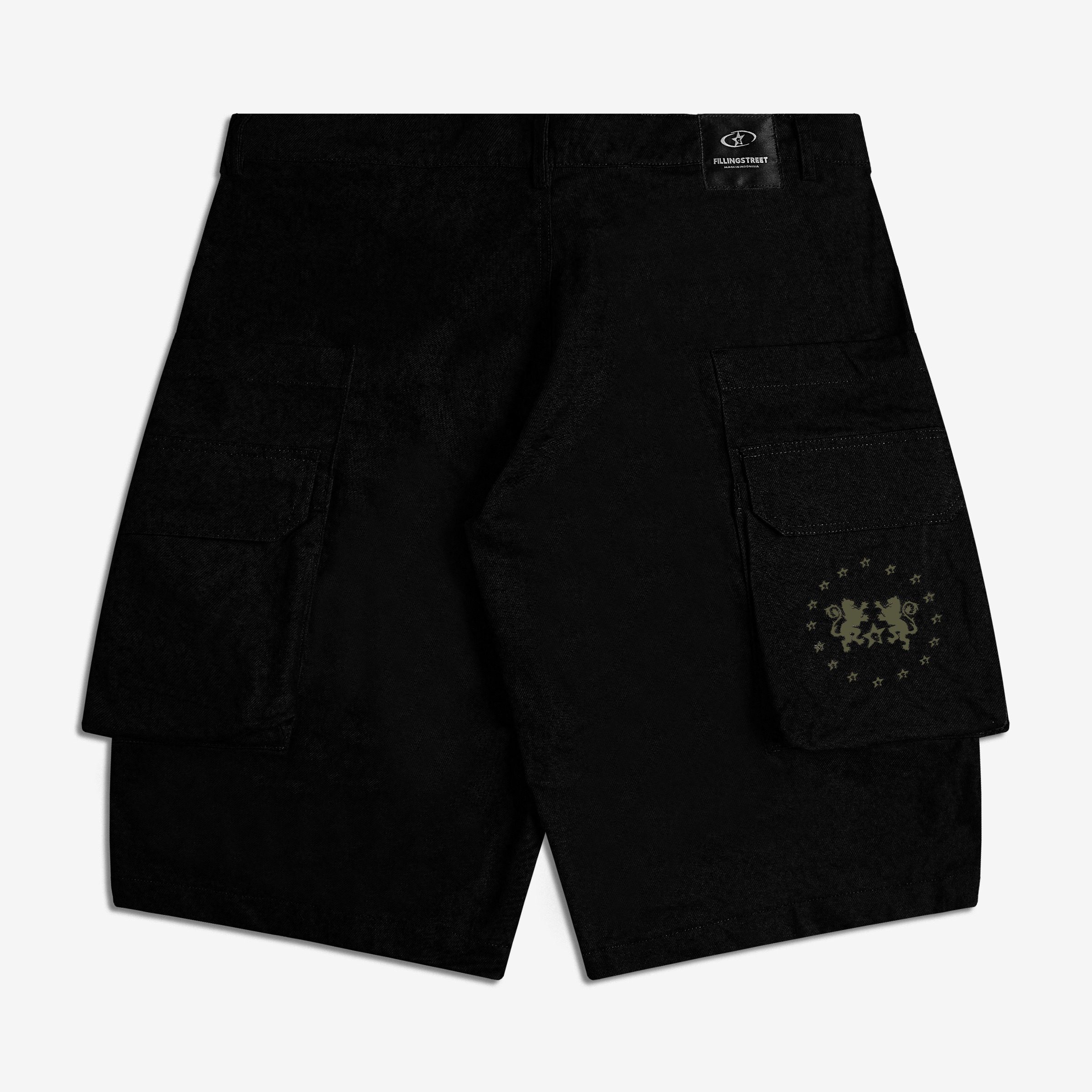 NAMSAM CARGO SHORT BLACK