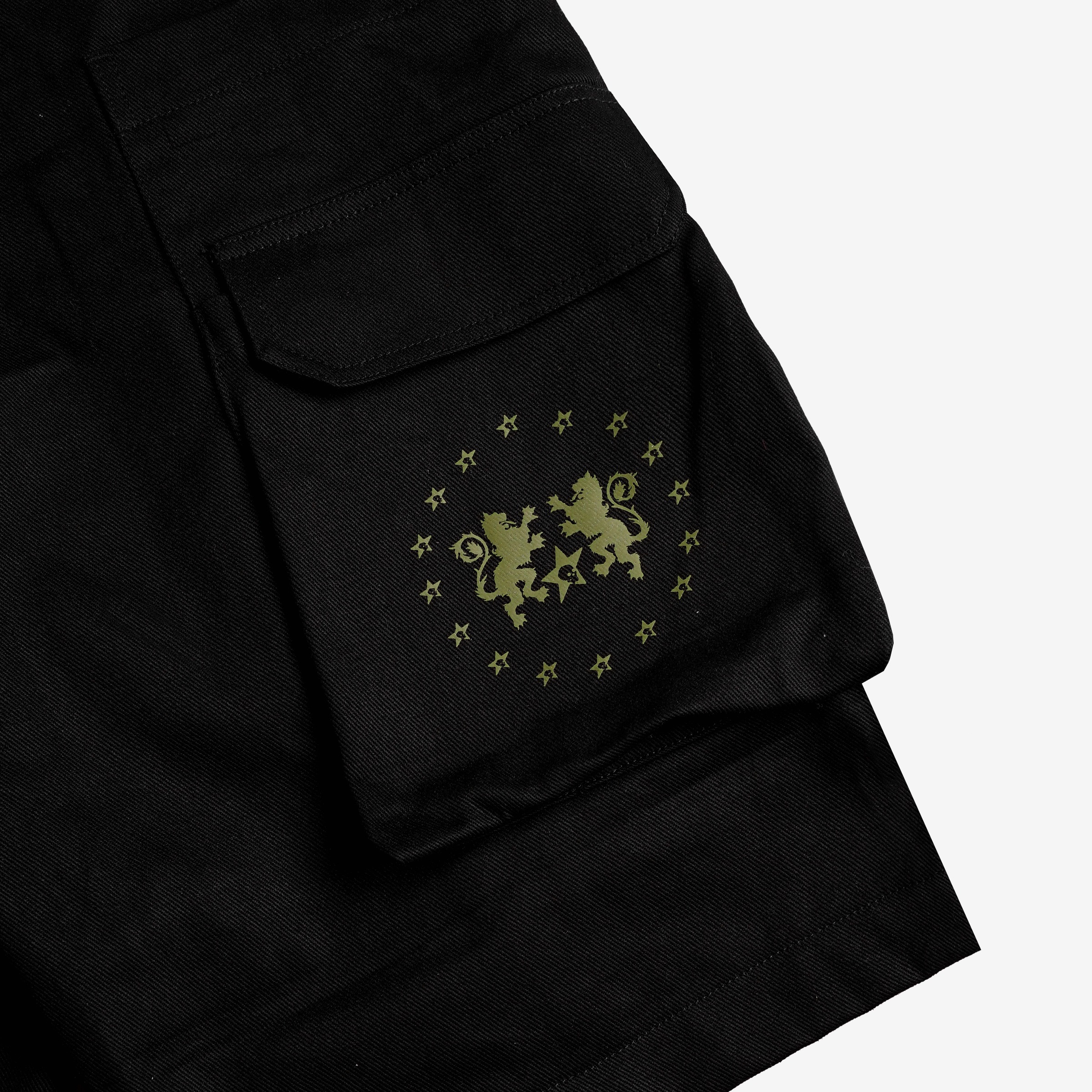 NAMSAM CARGO SHORT BLACK