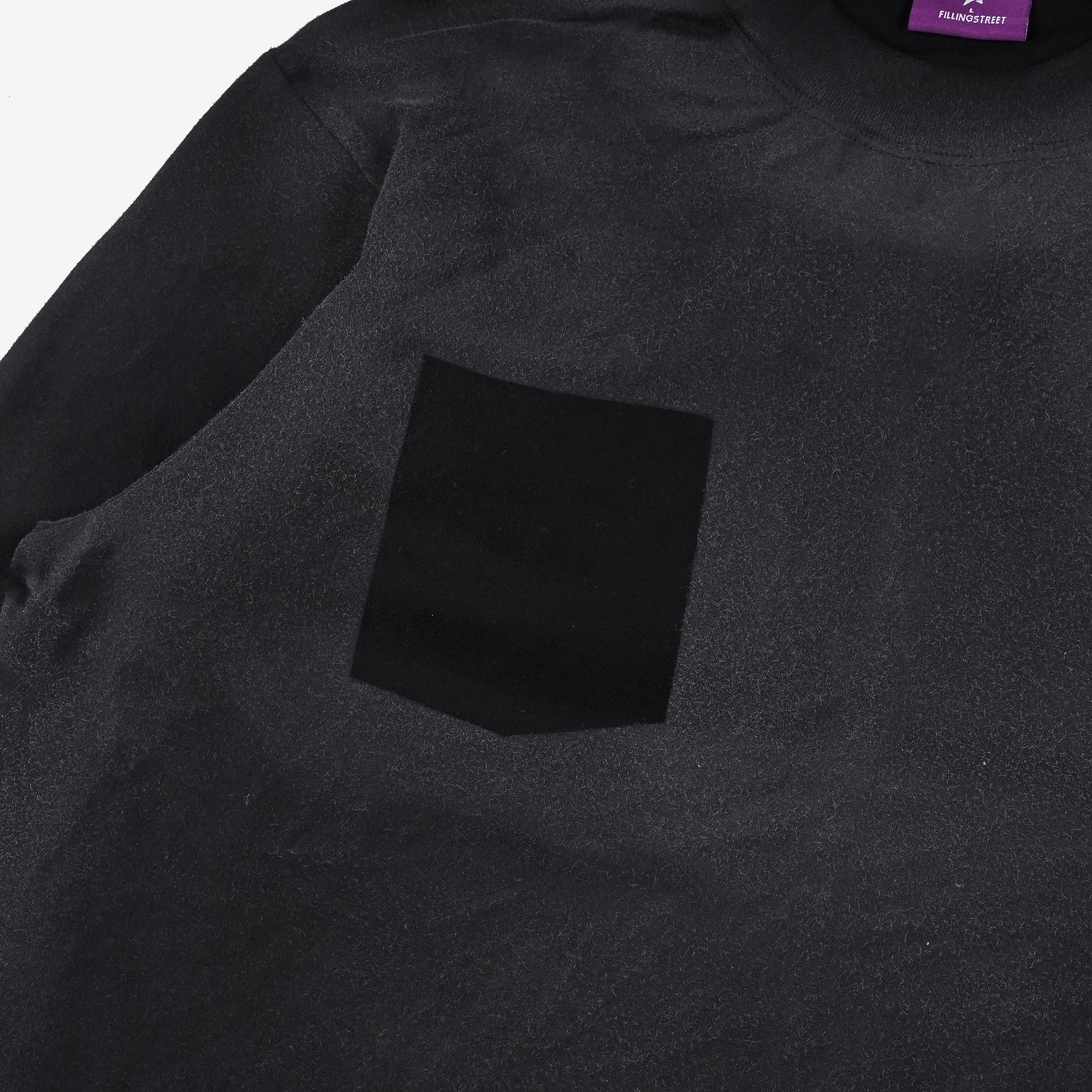 BLAT LAYERED PLAID FLANNEL LONG SLEEVE BLACK