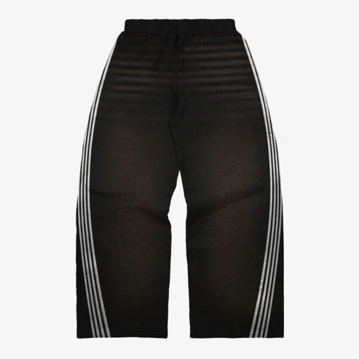 Image of Baggy Sweatpants Fillingstreet - Stripes Black - Brown Wash