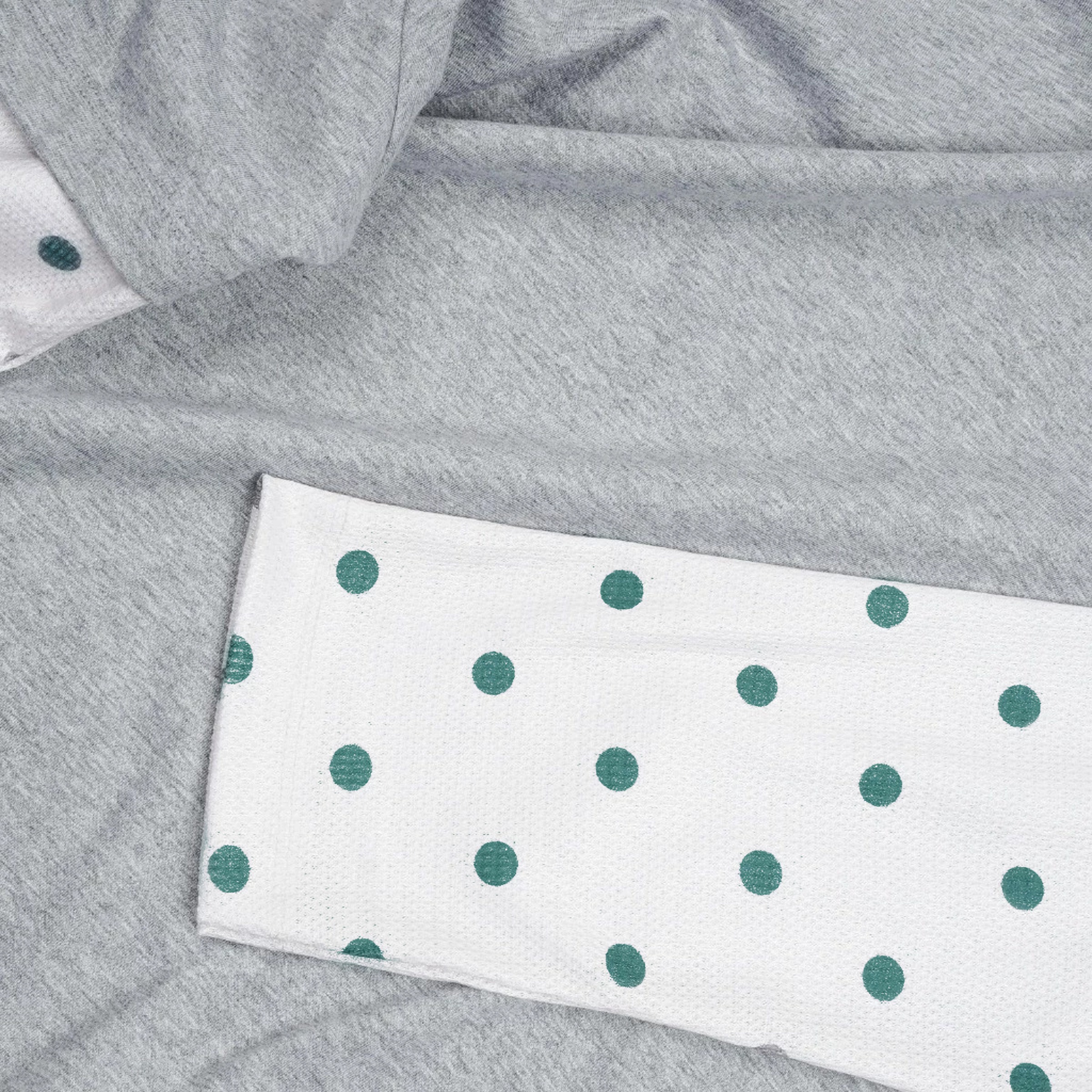 SCATTERED LAYERED POLKA WAFFLE LONG SLEEVE MISTY