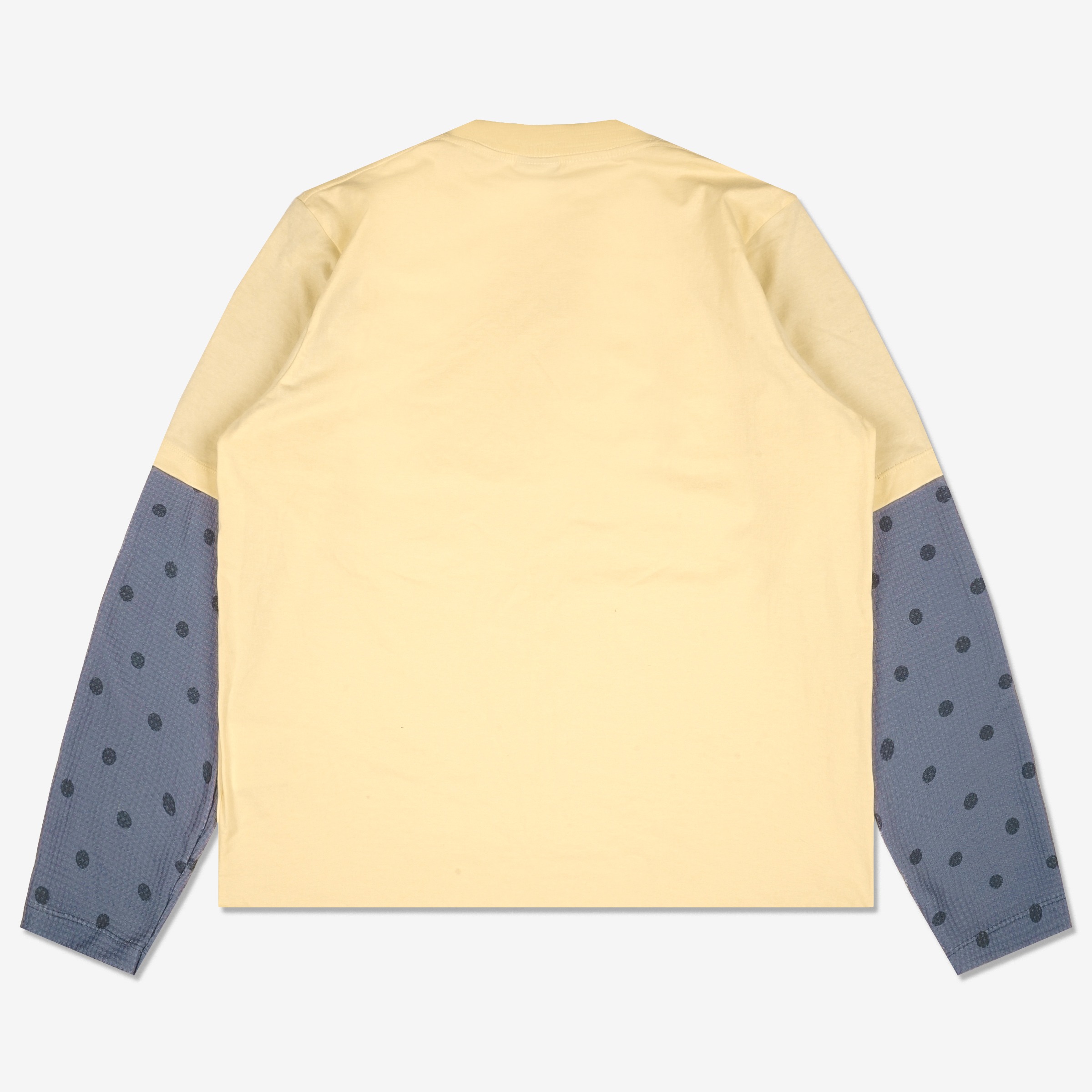 SCATTERED LAYERED POLKA WAFFLE LONG SLEEVE YELLOW