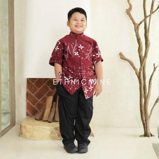 Image of Kemeja Anak Laki-Laki Kembang Merekah Raya Ethnicmine