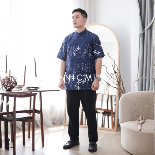 Image of Kemeja Kembang Merekah Laki-Laki Batik Raya Ethnicmine