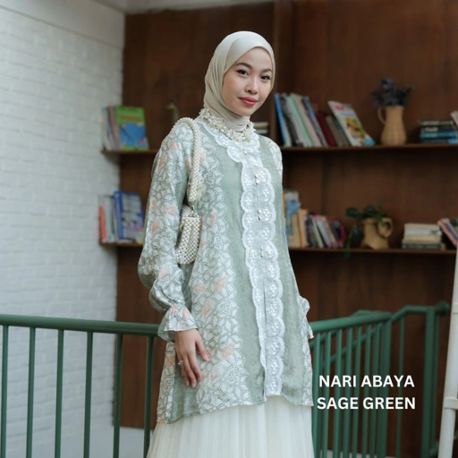 Image of Nari Abaya Ethnicmine Baju Kondangan Batik Viscose