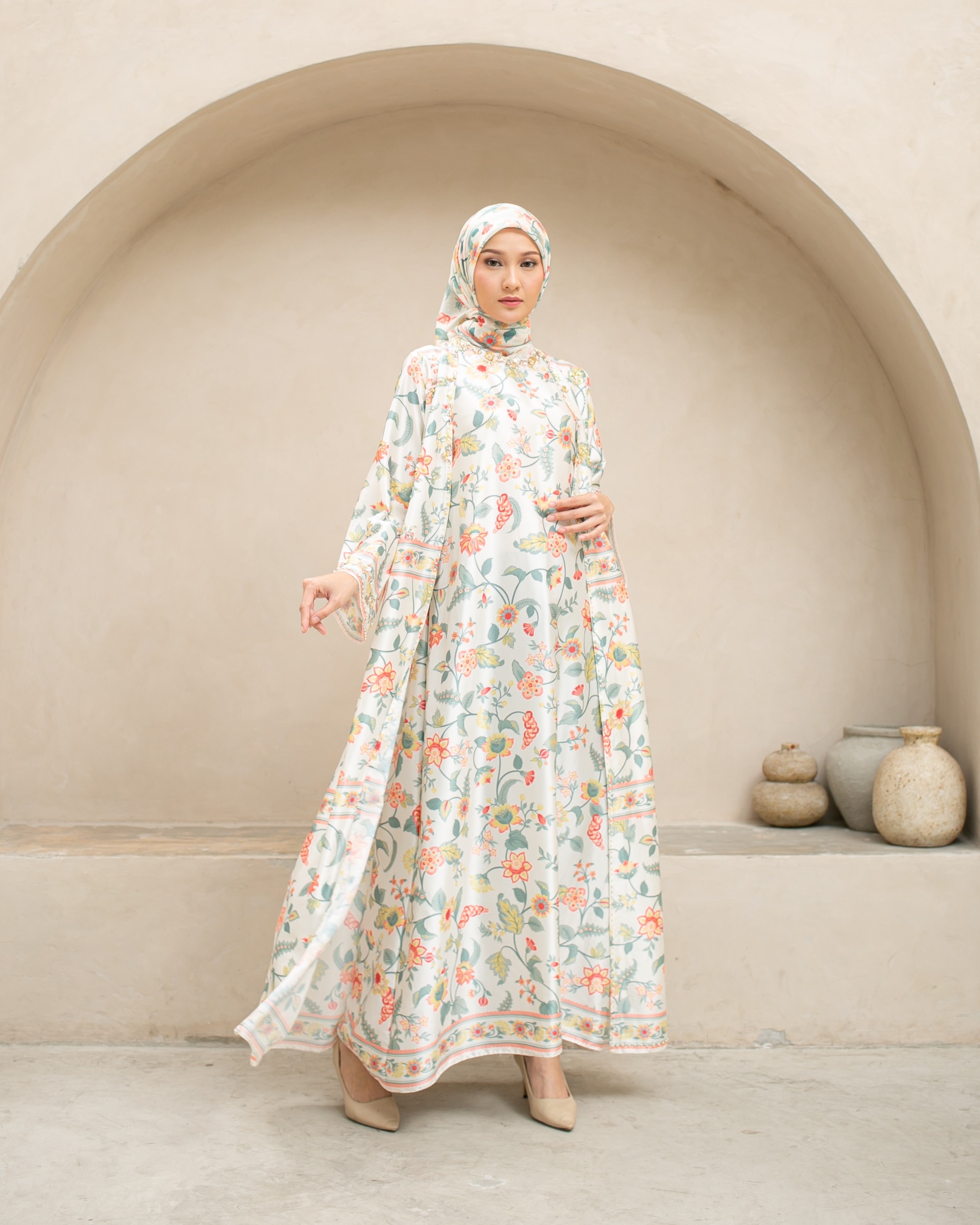 Raya flower Dress "Green"