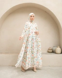Raya flower Dress "Green"