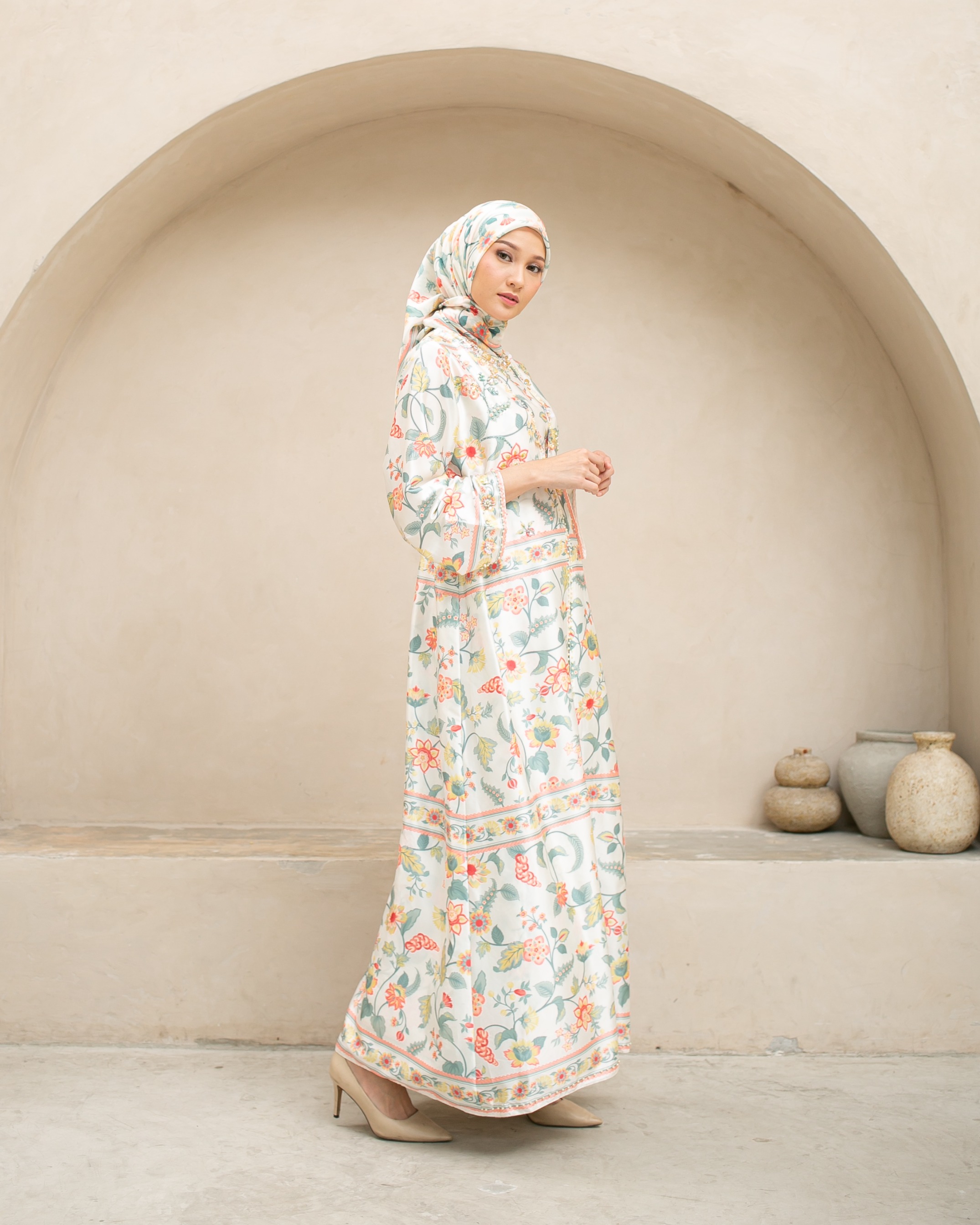 Raya flower Dress "Green"