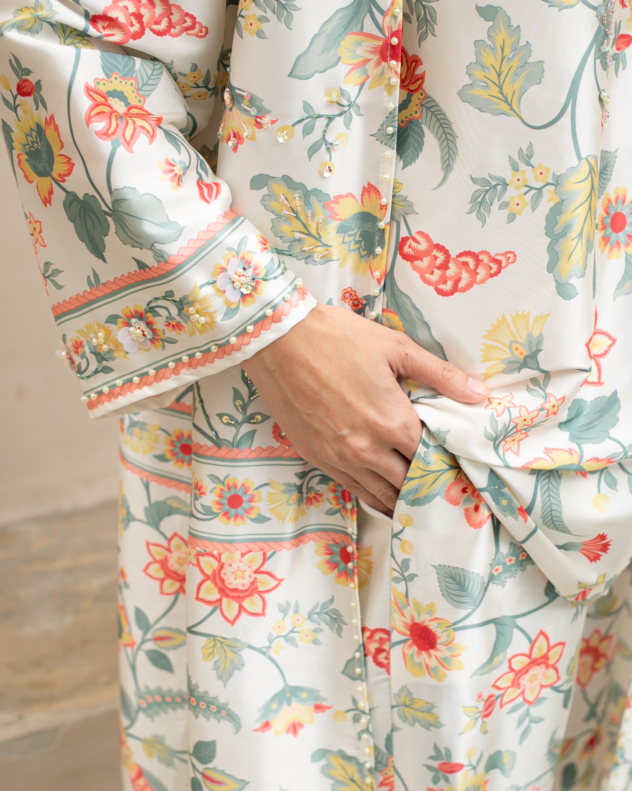 Raya flower set pants " Green"