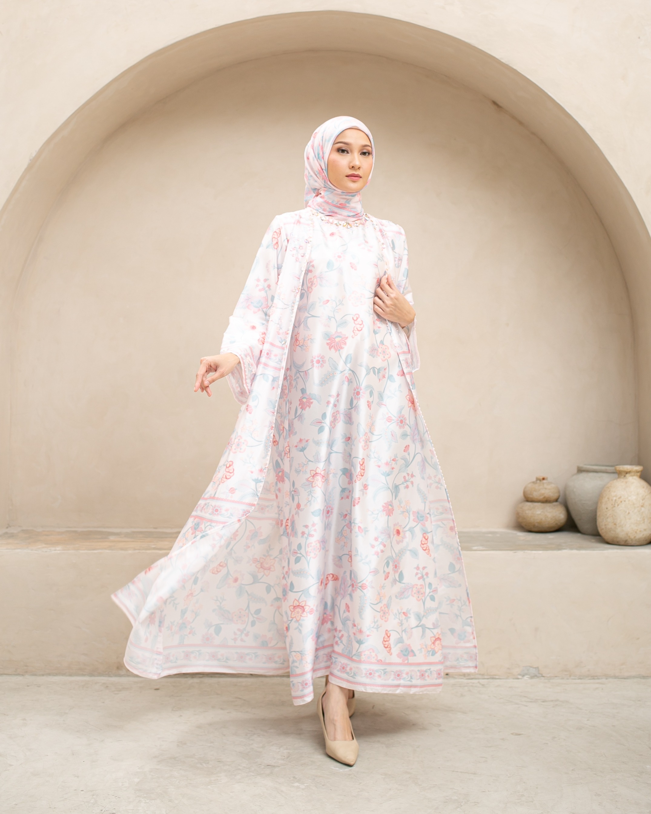 Raya flower dress "Pink"
