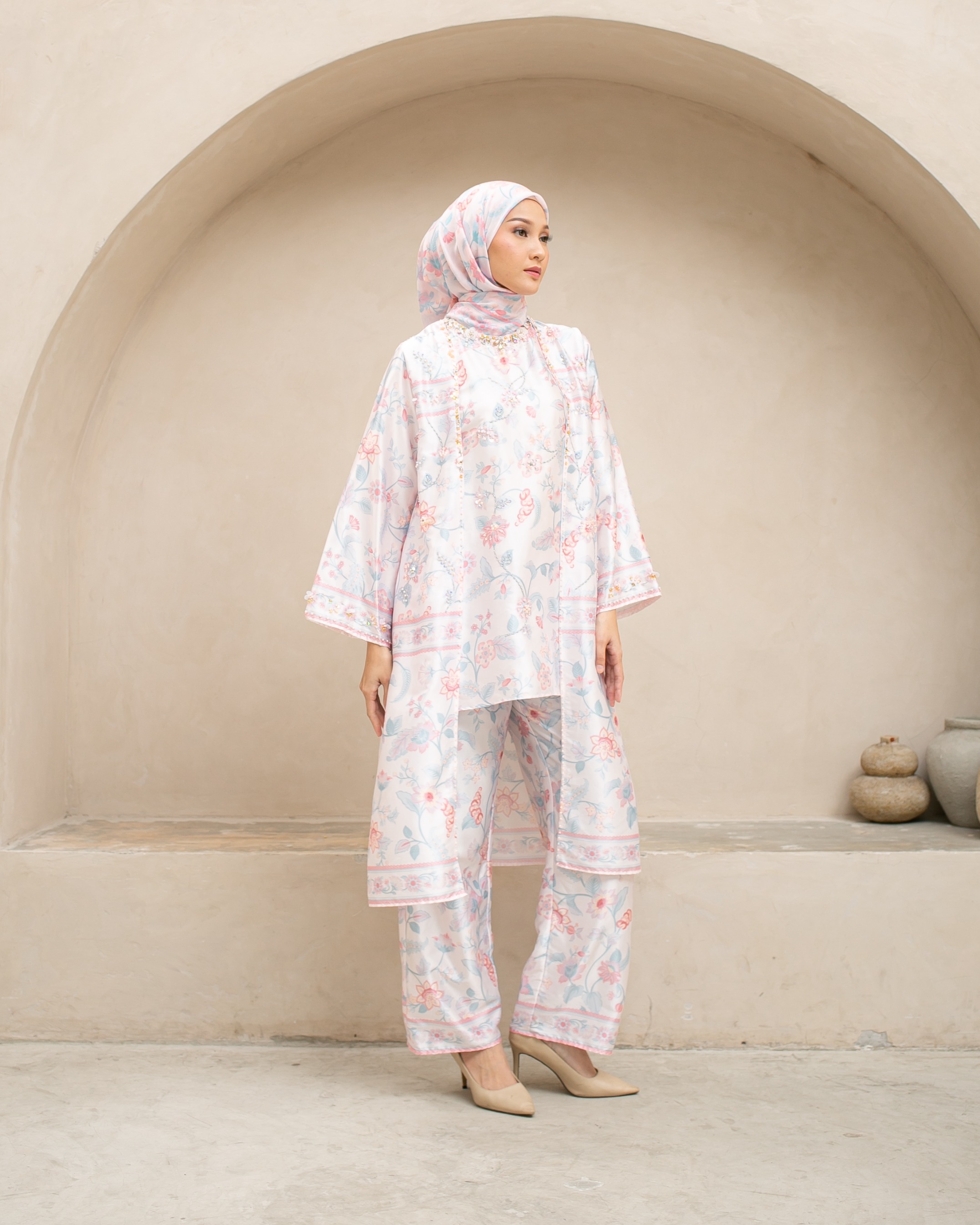 Raya flower set pants "Pink"