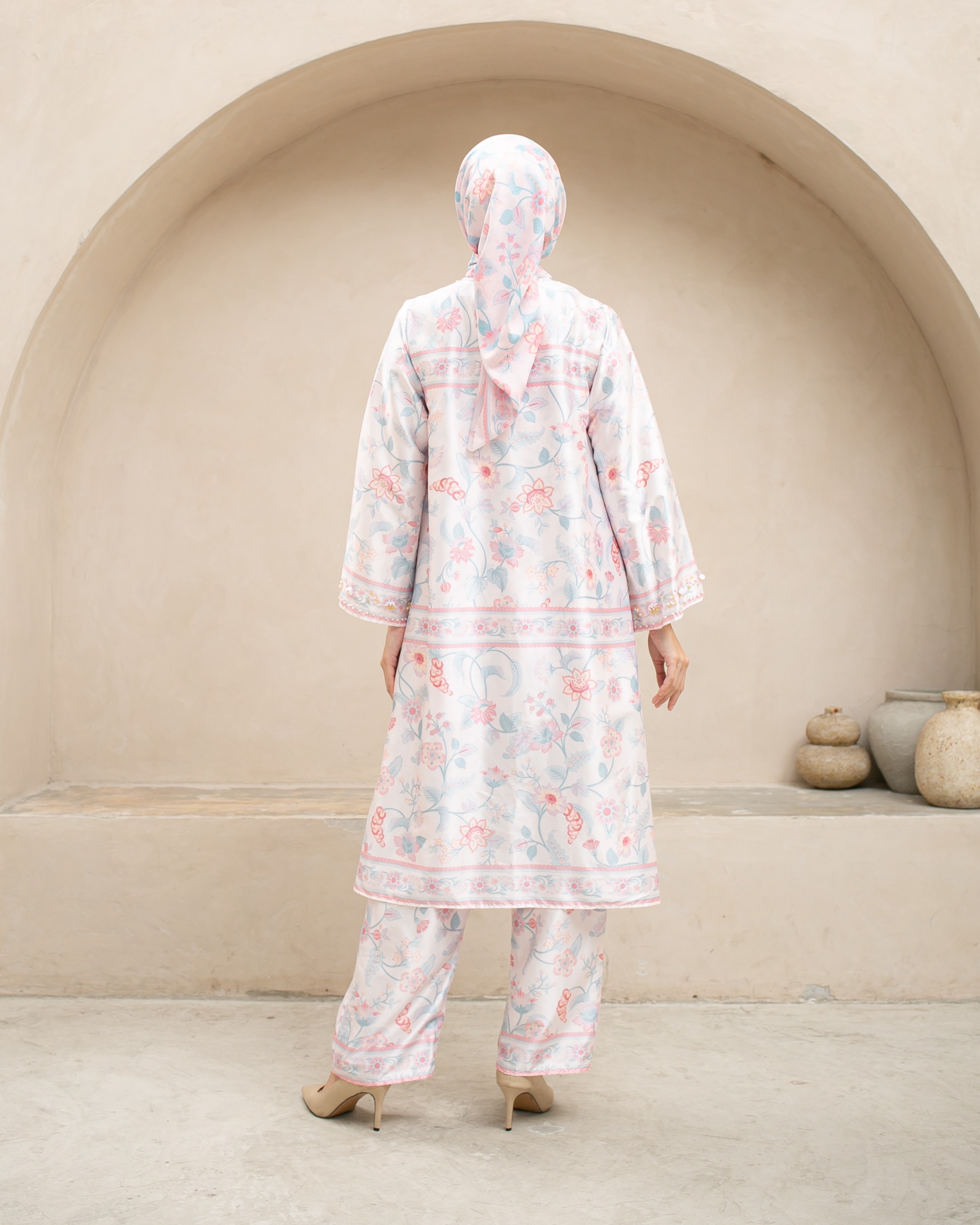 Raya flower set pants "Pink"