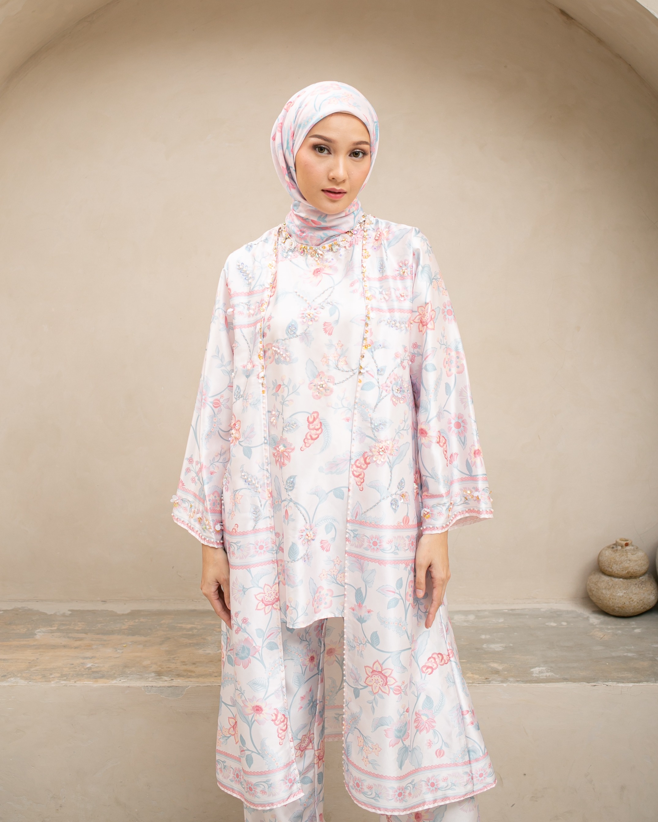 Raya flower set pants "Pink"